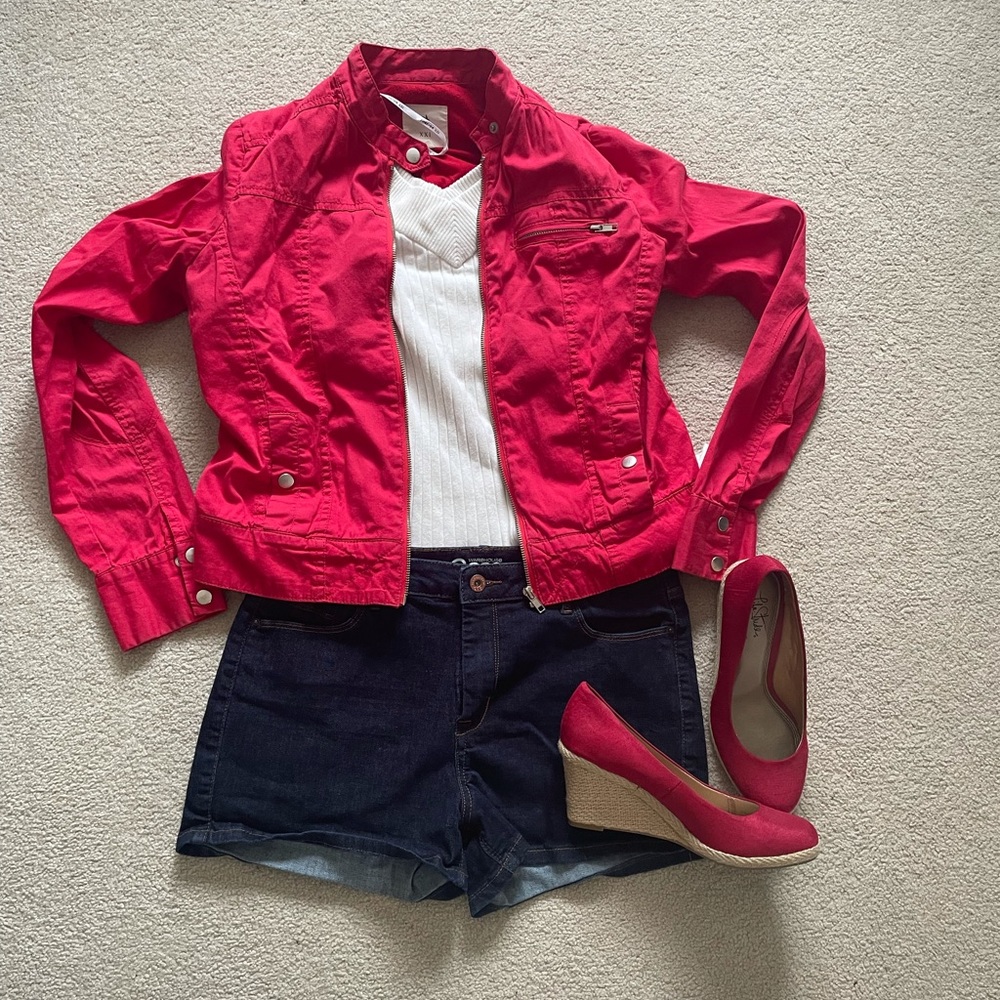 💰 F21 cotton moto jacket
